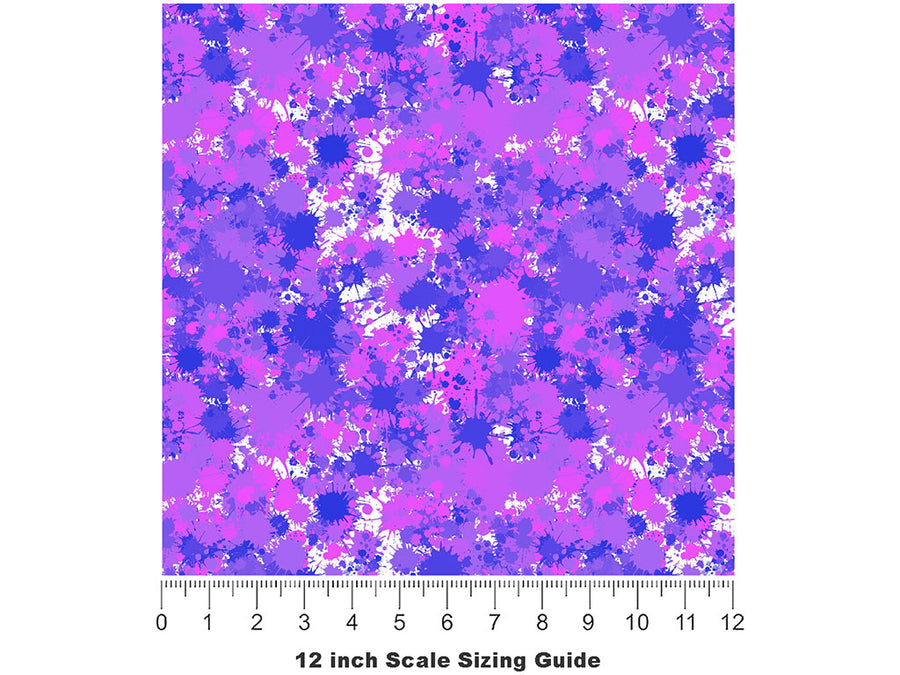 Knockout Punch Paint Splatter Vinyl Film Pattern Size 12 inch Scale~Rwraps Knockout Punch Paint Splatter Sizing Chart~2