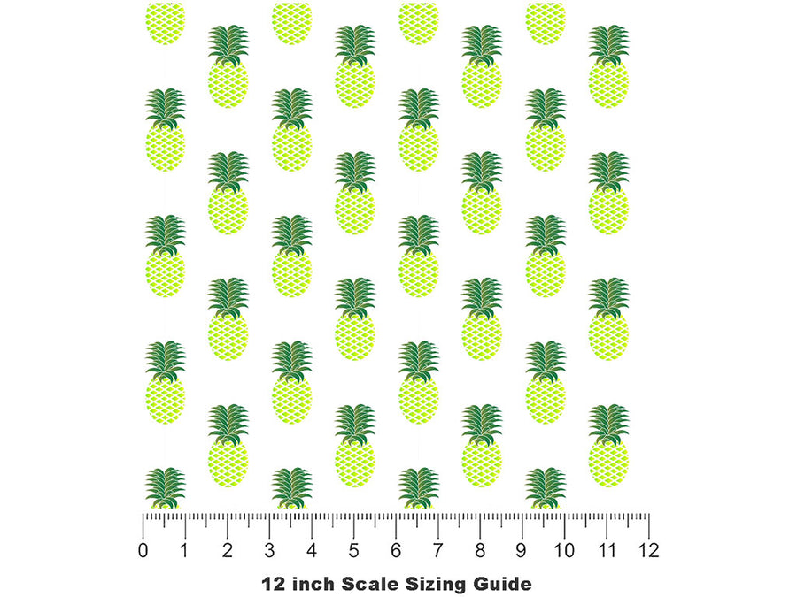 Kona Sugarloaf Fruit Vinyl Film Pattern Size 12 inch Scale~Rwraps Kona Sugarloaf Fruit Sizing Chart~2