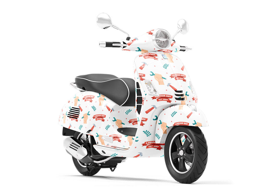 Labor Day Americana Vespa Scooter Wrap Film