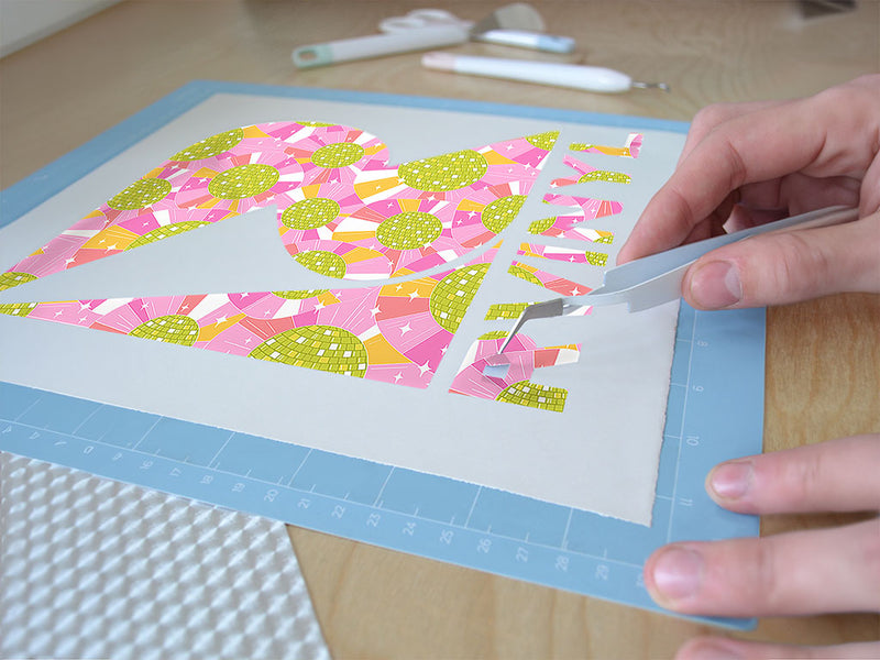 ladies disco mosaic Easy Weed Craft Vinyl