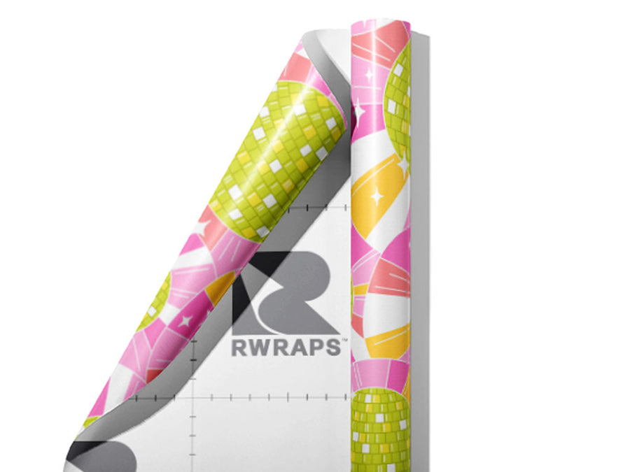 Ladies Disco Mosaic Wrap Film Sheets~Rwraps Series 914 Ladies Disco Mosaic Scrolled Sheet~3