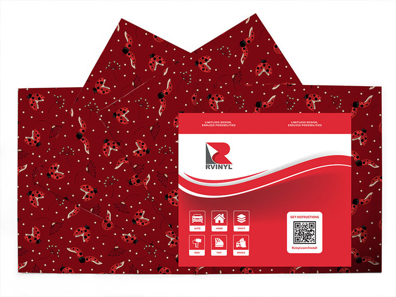 ladies in red bug Craft Vinyl Sheet Pack