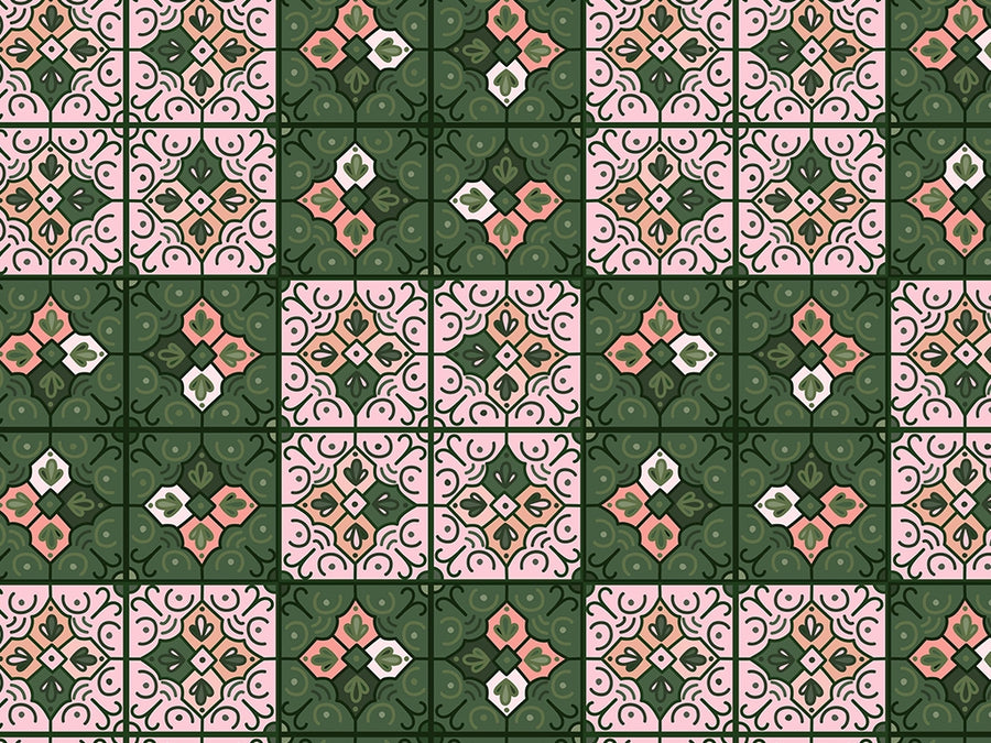 Lady's Mantle Tile Vinyl Wrap Pattern~Rwraps Series 914 Digitally Printed Vinyl Wrap~0