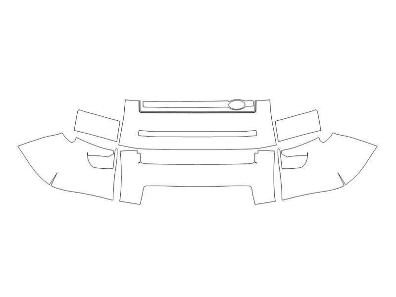 defender Avery Dennison Clear Bra Bumper Precut PPF Diagram
