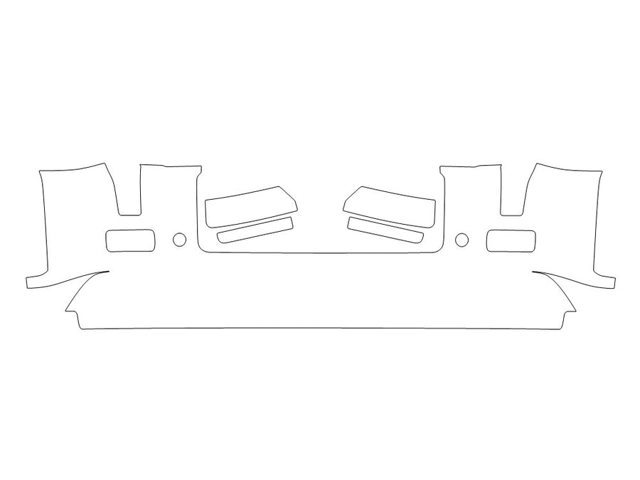 land-rover defender 3M Clear Bra Door Cup Precut PPF Diagram