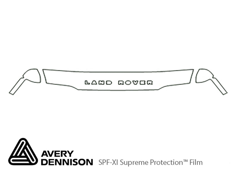 discovery Avery Dennison Clear Bra Hood Precut PPF Diagram