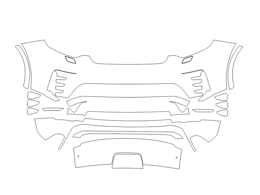discovery 3M Clear Bra Bumper Precut PPF Diagram