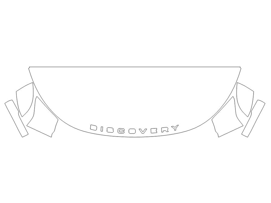 land-rover discovery 3M Clear Bra Hood Precut PPF Diagram
