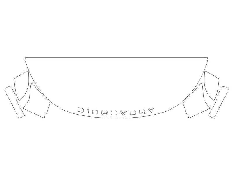 land-rover discovery Avery Dennison Clear Bra Hood Precut PPF Diagram