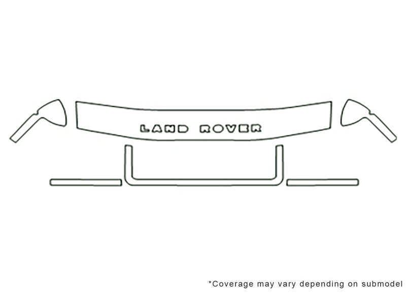 discovery ii 3M Clear Bra Hood Precut PPF Diagram