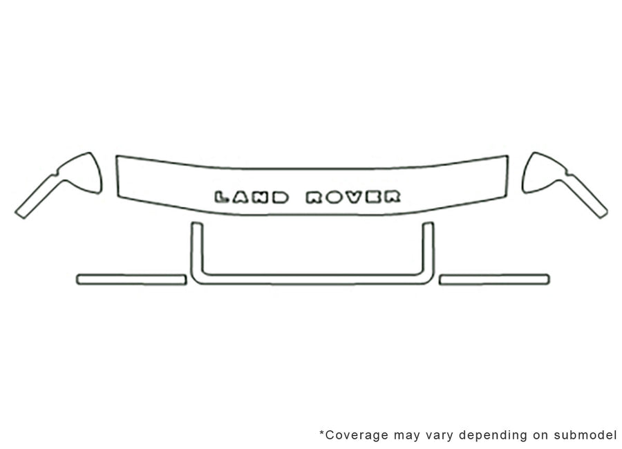 discovery ii 3M Clear Bra Hood Precut PPF Diagram