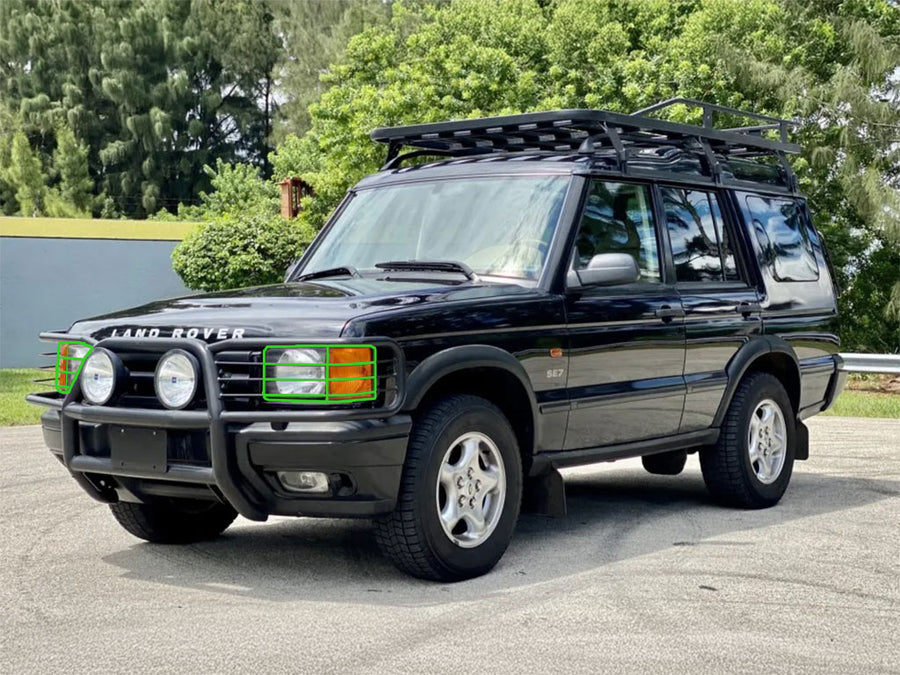 land rover discovery ii 2000-2002 Headlight Protection Installation Location