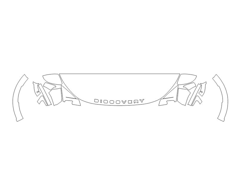 land-rover discovery sport 3M Clear Bra Hood Precut PPF Diagram