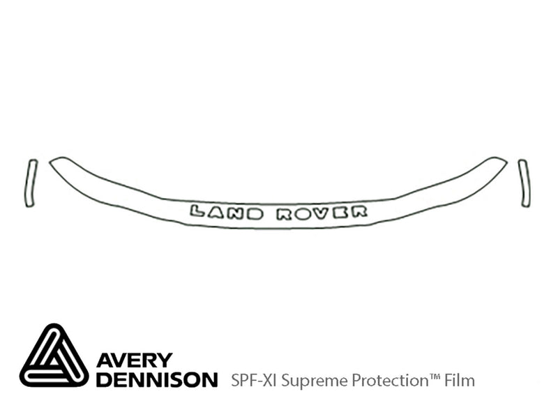 freelander Avery Dennison Clear Bra Hood Precut PPF Diagram