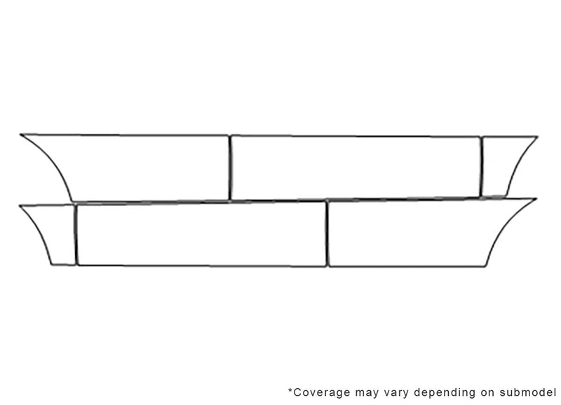 lr2 3M Clear Bra Door Cup Precut PPF Diagram