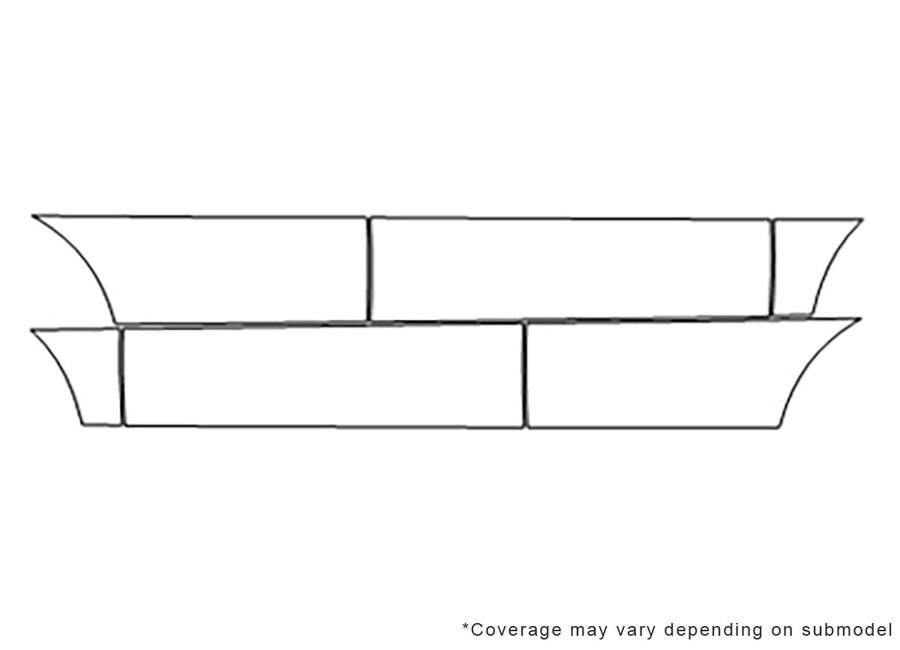 lr2 3M Clear Bra Door Cup Precut PPF Diagram