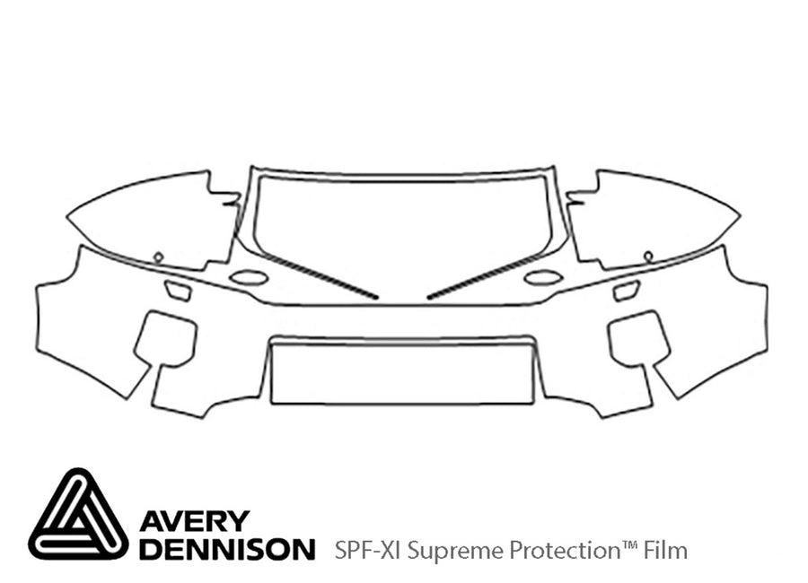 lr2 Avery Dennison Clear Bra Bumper Precut PPF Diagram