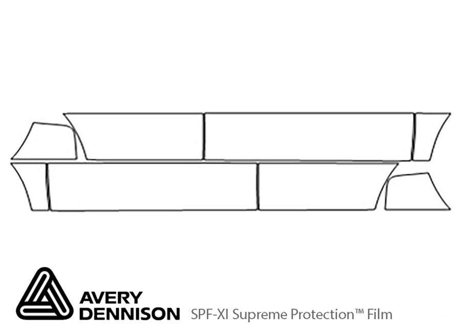 lr3 Avery Dennison Clear Bra Door Cup Precut PPF Diagram