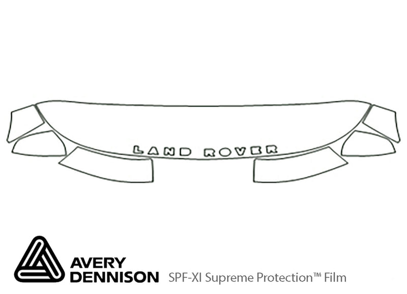 lr4 Avery Dennison Clear Bra Hood Precut PPF Diagram
