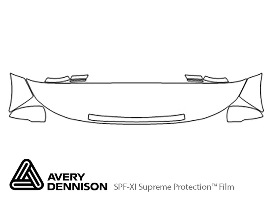 lr4 Avery Dennison Clear Bra Hood Precut PPF Diagram