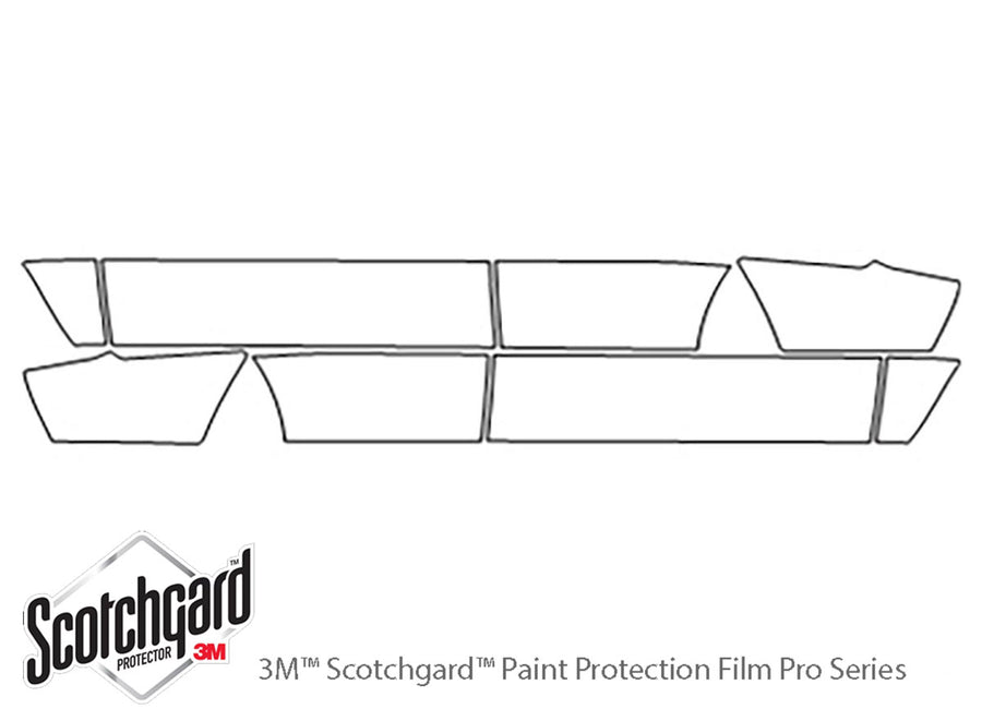 range rover 3M Clear Bra Door Cup Precut PPF Diagram