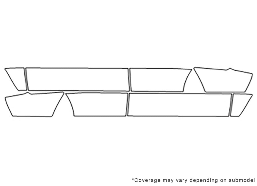 range rover 3M Clear Bra Door Cup Precut PPF Diagram