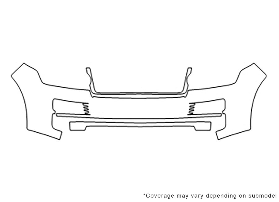 range rover 3M Clear Bra Bumper Precut PPF Diagram
