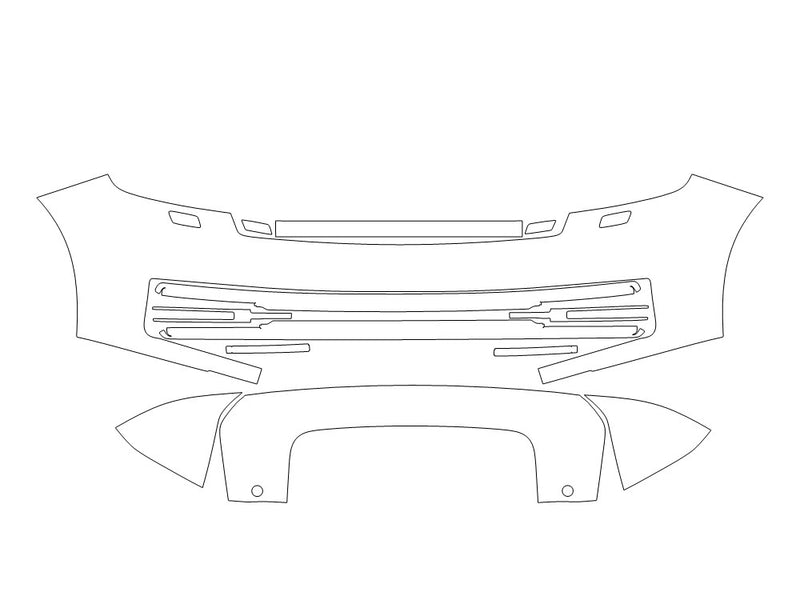 range rover 3M Clear Bra Bumper Precut PPF Diagram