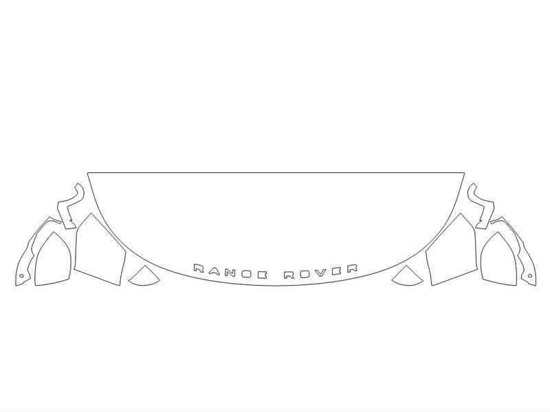 land-rover range rover Avery Dennison Clear Bra Hood Precut PPF Diagram