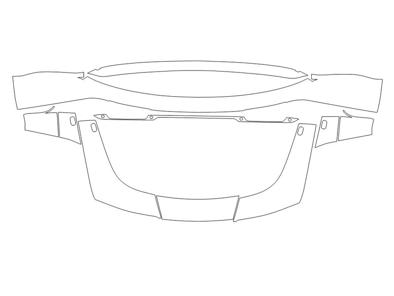 land-rover range rover Avery Dennison Clear Bra Door Cup Precut PPF Diagram