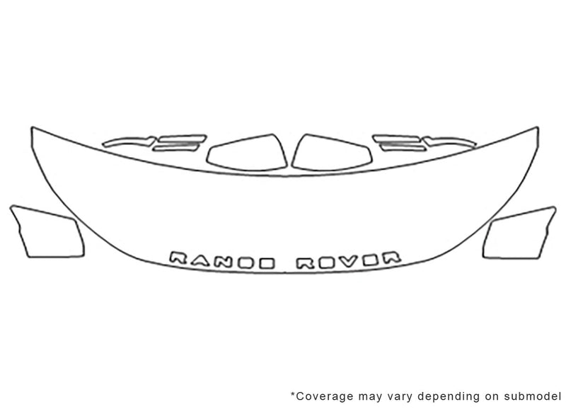range rover evoque 3M Clear Bra Hood Precut PPF Diagram