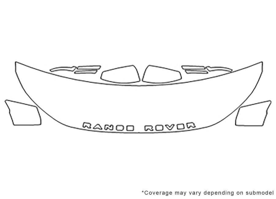 range rover evoque Avery Dennison Clear Bra Hood Precut PPF Diagram