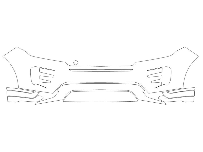 range rover evoque 3M Clear Bra Bumper Precut PPF Diagram