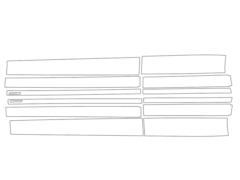 land-rover range rover evoque 3M Clear Bra Door Cup Precut PPF Diagram