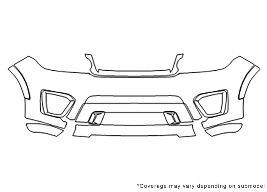 range rover sport 3M Clear Bra Bumper Precut PPF Diagram