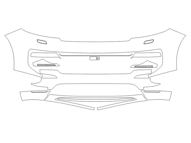 range rover sport Avery Dennison Clear Bra Bumper Precut PPF Diagram