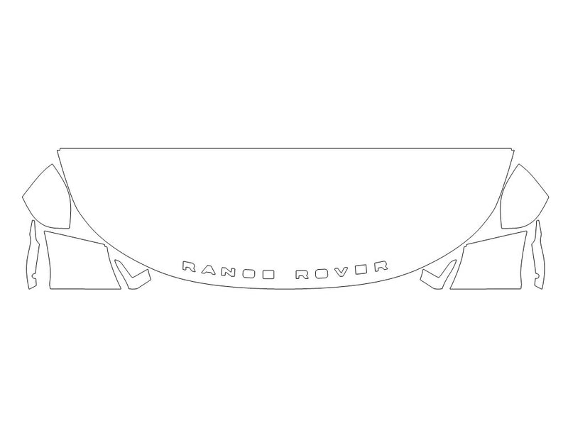 land-rover range rover sport Avery Dennison Clear Bra Hood Precut PPF Diagram