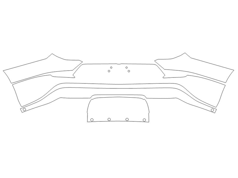 land-rover range rover sport 3M Clear Bra Door Cup Precut PPF Diagram
