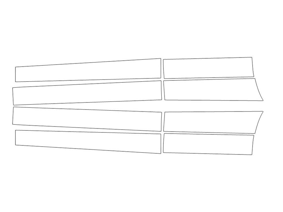 land-rover range rover sport 3M Clear Bra Door Cup Precut PPF Diagram