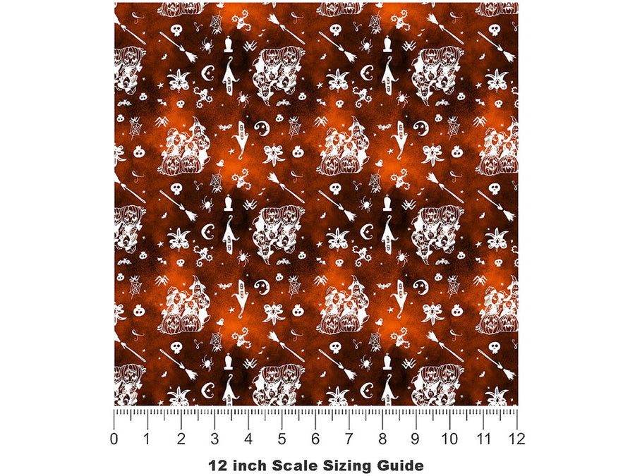 Lantern Magic Horror Vinyl Film Pattern Size 12 inch Scale~Rwraps Lantern Magic Horror Sizing Chart~2