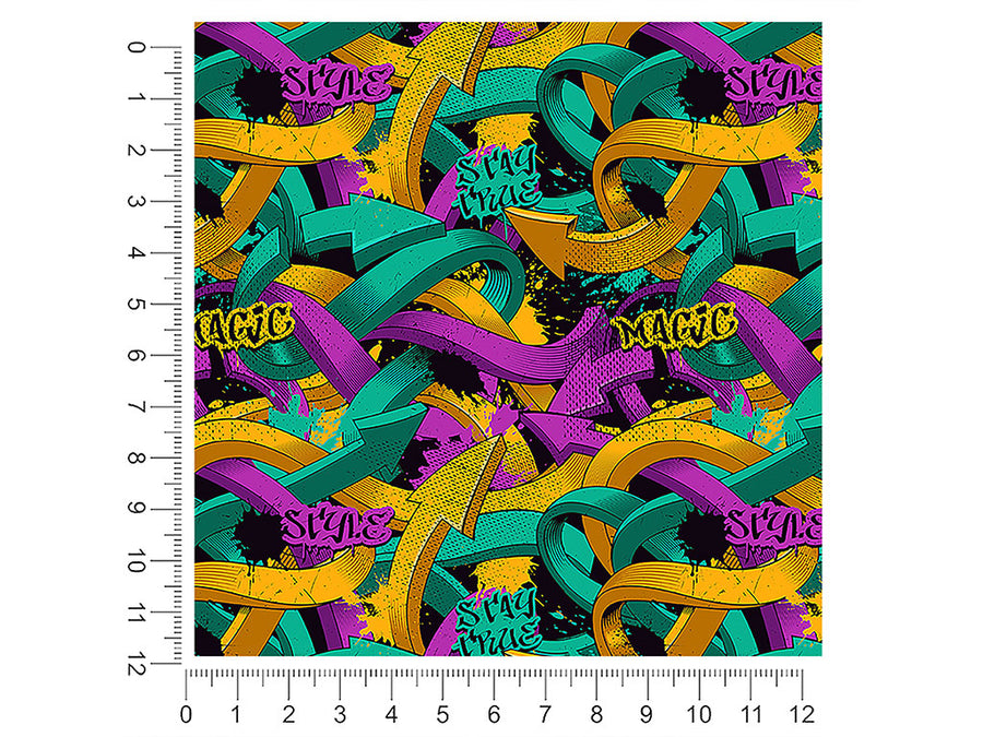 large burner graffiti 1ft x 1ft Craft Sheets