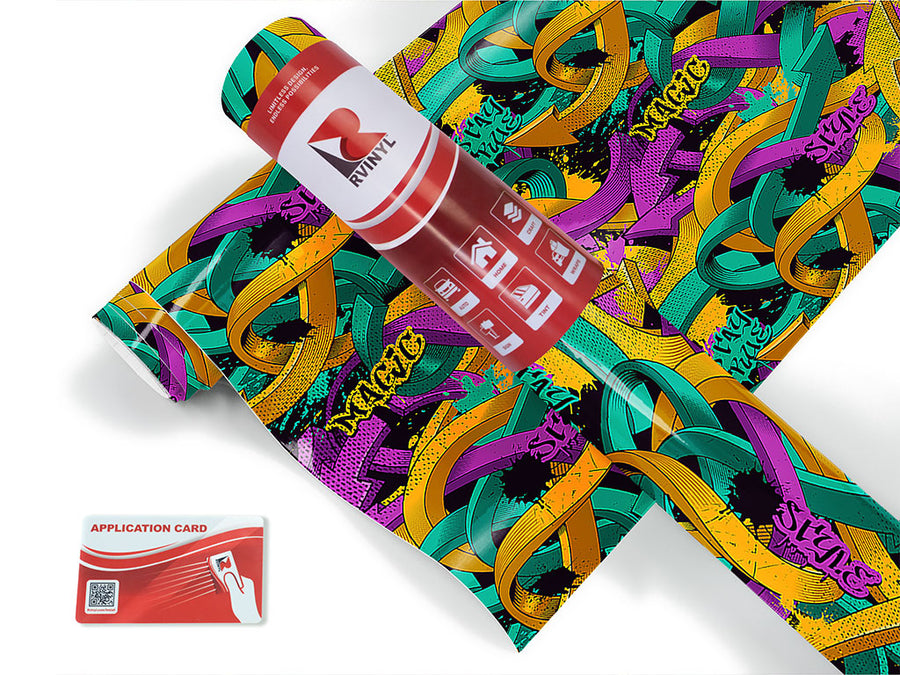 large burner graffiti Craft Vinyl Roll