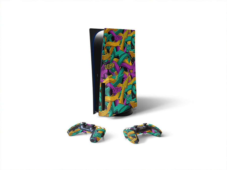large burner graffiti Sony PS5 DIY Skin