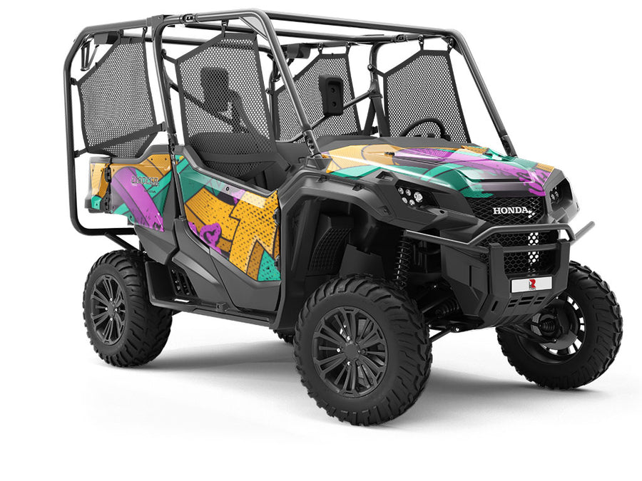 Large Burner Graffiti Utility Vehicle Vinyl Wrap
