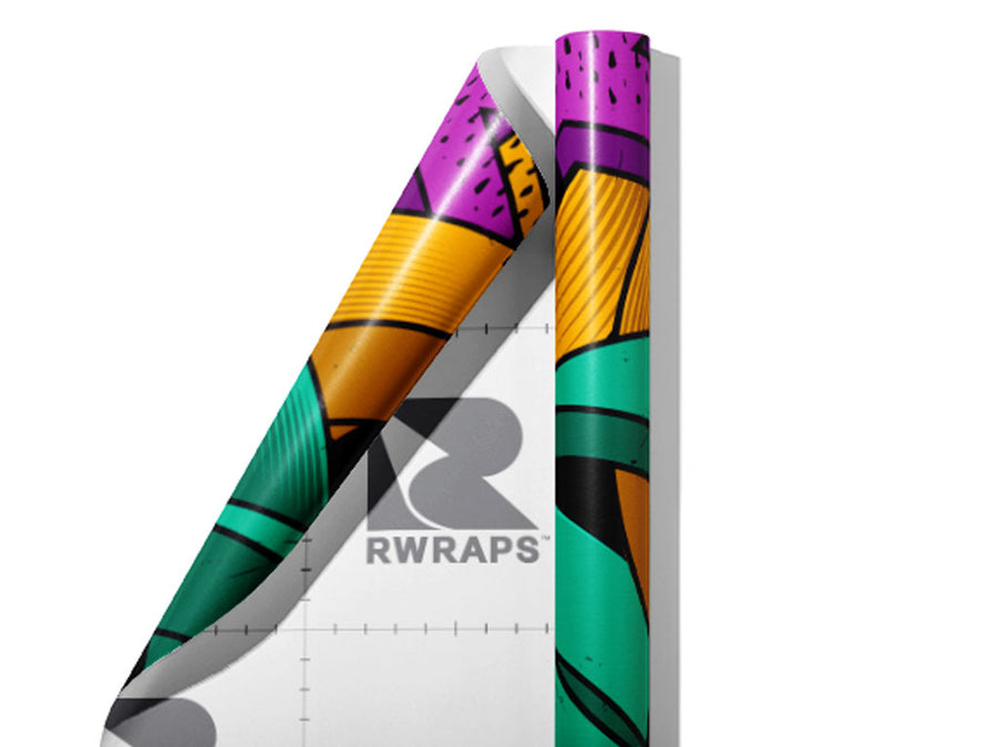 Large Burner Graffiti Wrap Film Sheets~Rwraps Series 914 Large Burner Graffiti Scrolled Sheet~3