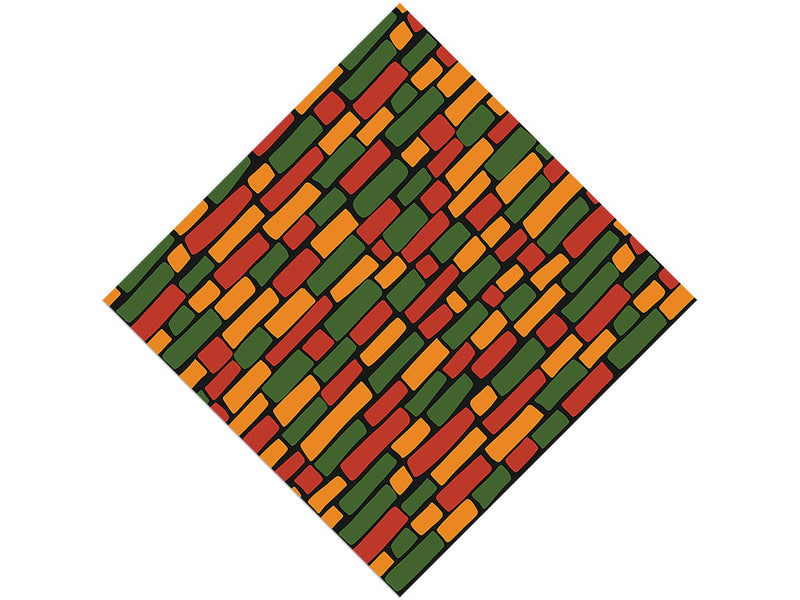 Large Rastafarian Brick Vinyl Wrap Pattern