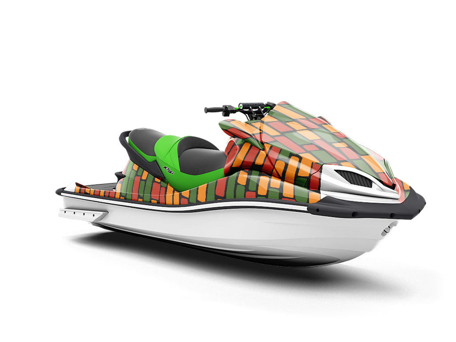 Large Rastafarian Brick Jet Ski Vinyl Customized Wrap