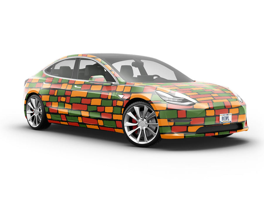 Large Rastafarian Brick Vehicle Vinyl Wrap