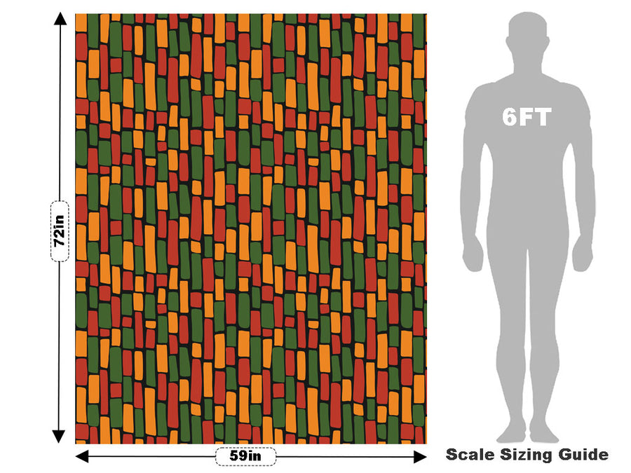 Large Rastafarian Brick Vehicle Wrap Scale~Rwraps Series 914 Large Rastafarian Brick Measurements~2