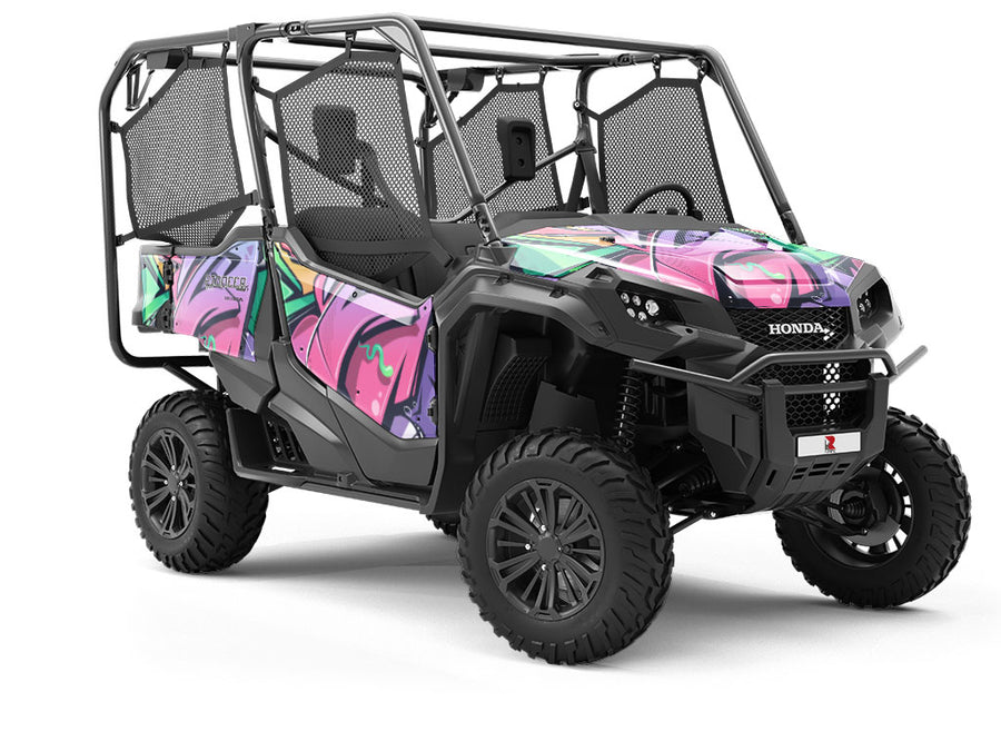Large Twisted Sister Graffiti Utility Vehicle Vinyl Wrap